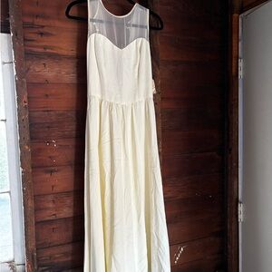 Vintage Elegant Cream Sleeveless Dress